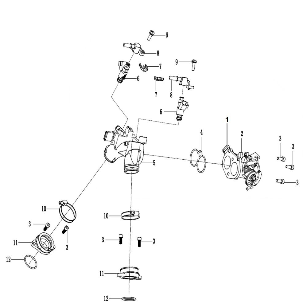 6 - Vue Pipe admission - corp injection - injecteur