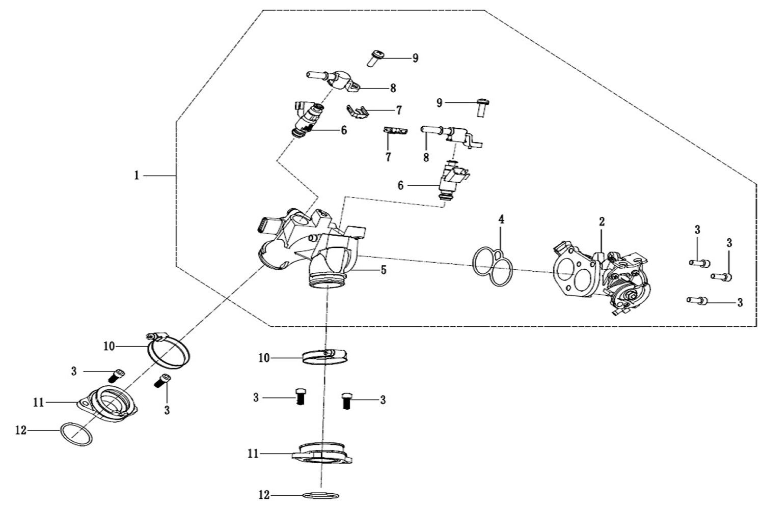 6 - Vue Pipe admission - corp injection - injecteur
