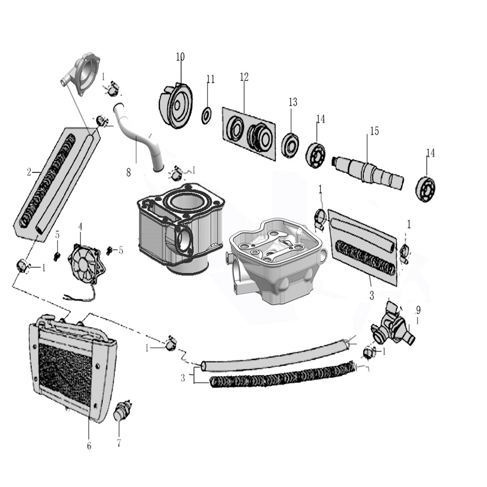 Vue Systeme de refroidissement