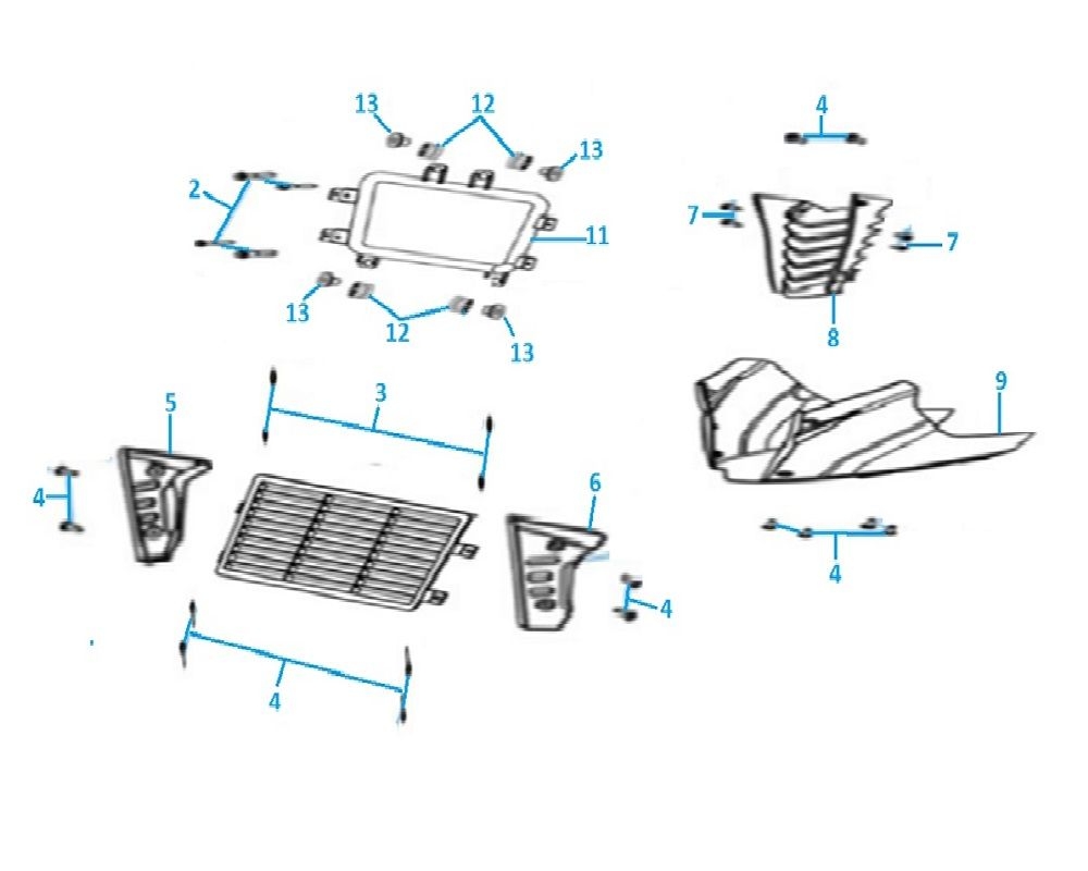 Sabot - grille de radiateur
