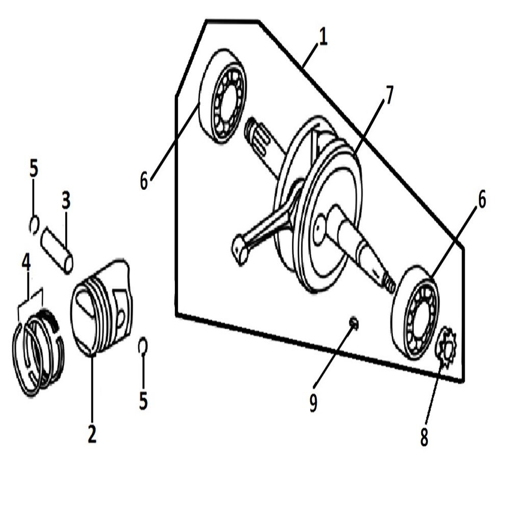 11 - Embiellage et segments et pistons