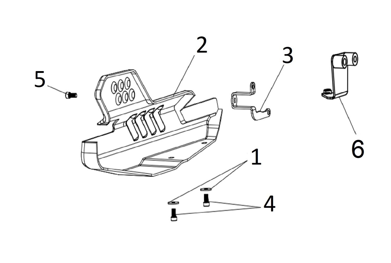 19 - Vue protection de maitre cylindre pied