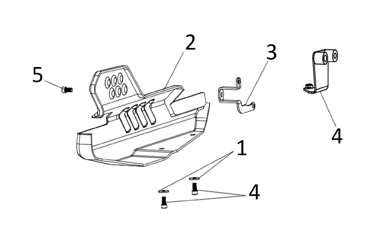 19 - Vue protection de maitre cylindre pied