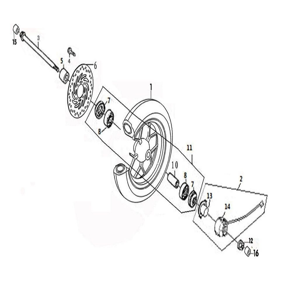 Vue roue avant