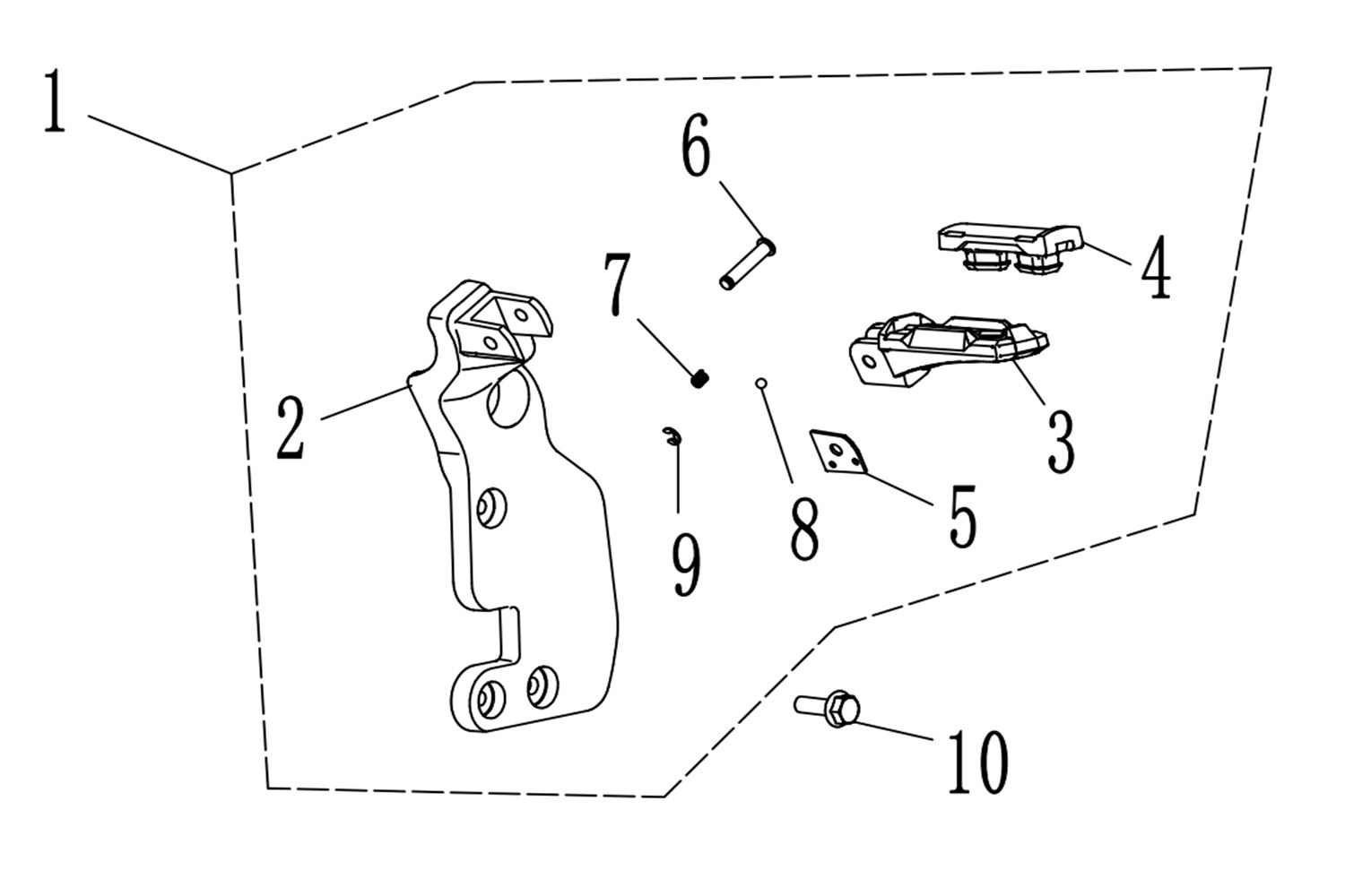 20 - VUE SUPPORT ET REPOSE PIED ARRIERE DROIT