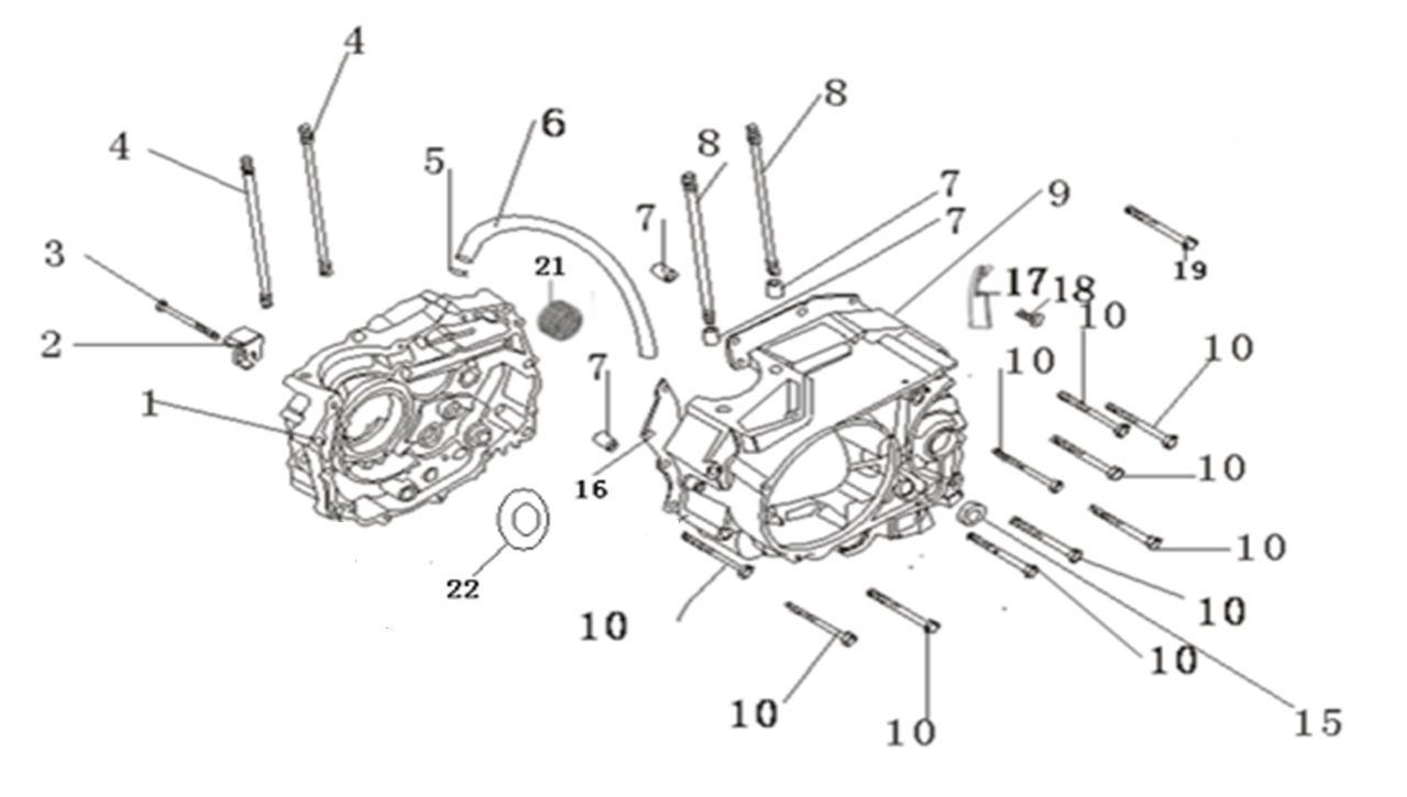 2 - Vue carter moteur centraux