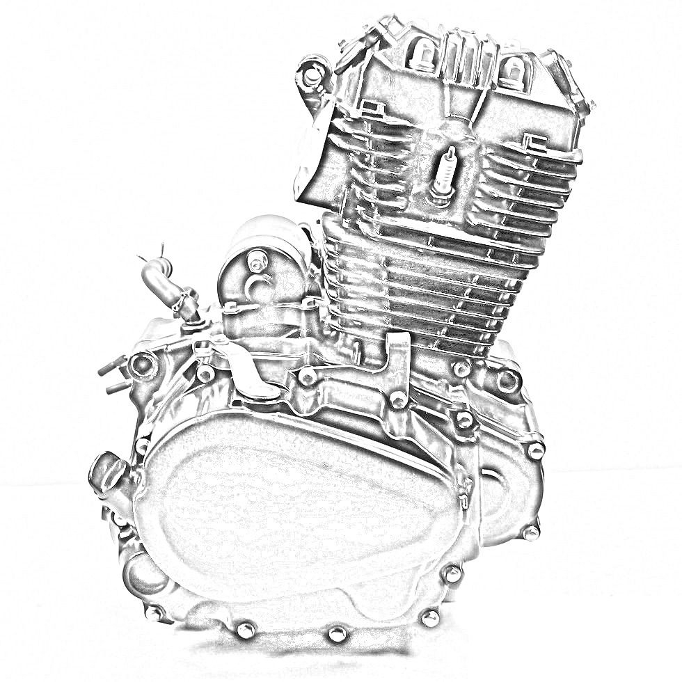 12 - Vue moteur complet